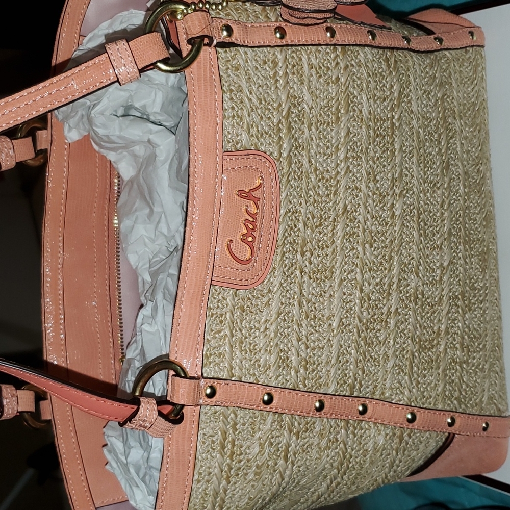 Coach Straw Tote Bag